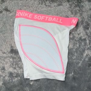 Nike Softball Sliding Shorts White/Pink Size Medium Youth
